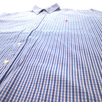 Ralph Lauren Button Down Shirt XXL Blue Check Cotton BLAIRE Small Pony Embroidery