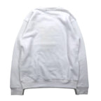 PLAY BOY logo print crew neck sweatshirt L white cotton fleece lining unused