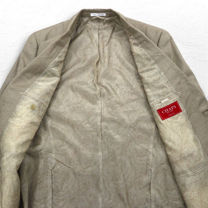 CHAPS 2B テーラードジャケット スーツ L ベージュ ポリエステル リネン混