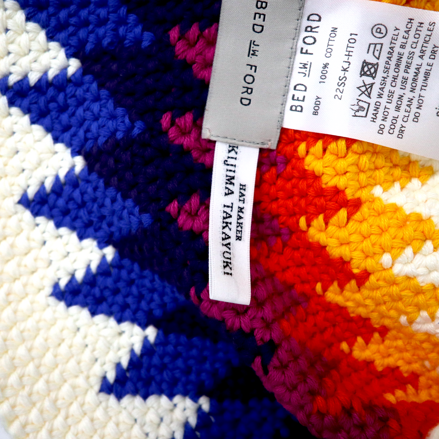 BED J.W. FORD KIJIMA TAKAYUKI チューリップハット Hand knitting Tulip Hat マルチカラー 22SS-KJ-HT01