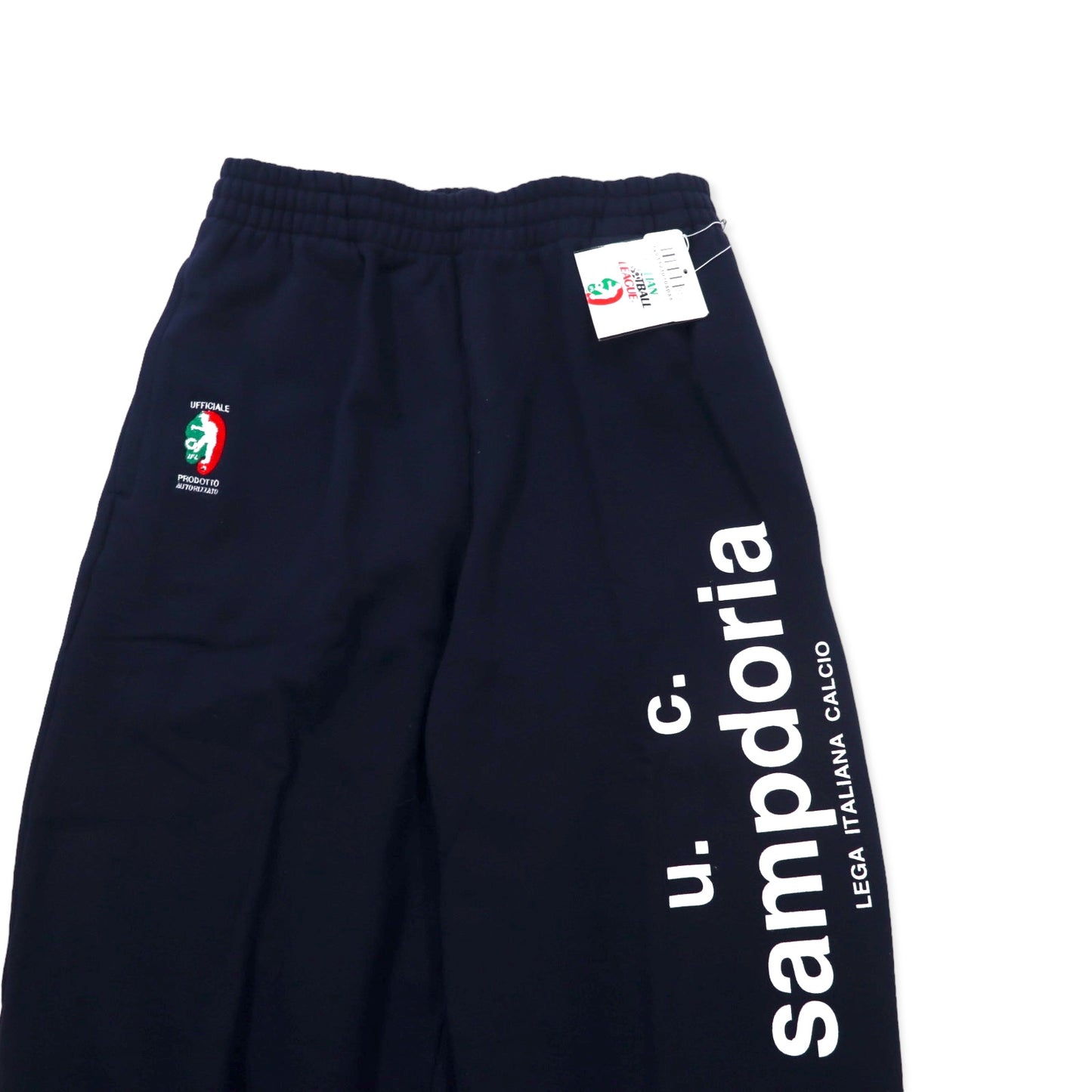 KAPPA 90年代 スウェットパンツ L ネイビー ITALIAN FOOTBALL LEAGE コットン sampdoria プリント 日本製 未使用品