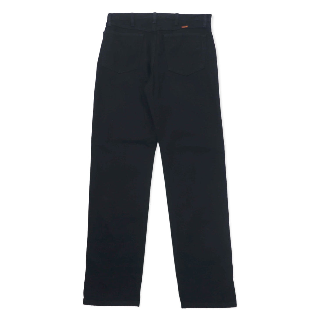 RUSTLER (Wrangler) 00s Black Denim Pants Size 34 Cotton Zipper Fly Made in Mexico