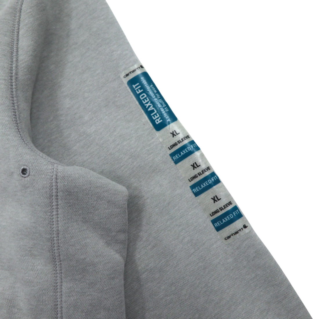 Carhartt Relaxed Fit Hoodie XL Grey Cotton Fleece Lining 103453 058 Force Delmont Graphic Hooded Unused