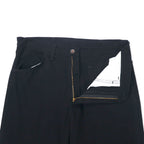 RUSTLER (Wrangler) 00s Black Denim Pants Size 34 Cotton Zipper Fly Made in Mexico