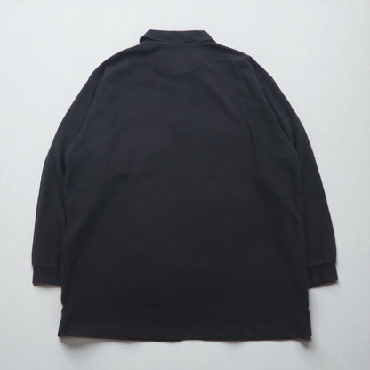 CHAPS RALPH LAUREN 長袖ポロシャツ ラガーシャツ XL ブラック コットン 胸ポケット