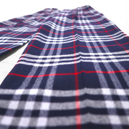 Burberrys ノバチェック タック イージー スラックスパンツ M ネイビー ウール 日本製