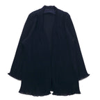 Vintage Pleated Sheer Cardigan プリーツ シアーカーディガン M ネイビー ポリエステル