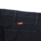 RUSTLER (Wrangler) 00s Black Denim Pants Size 34 Cotton Zipper Fly Made in Mexico