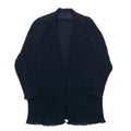 Vintage Pleated Sheer Cardigan プリーツ シアーカーディガン M ネイビー ポリエステル