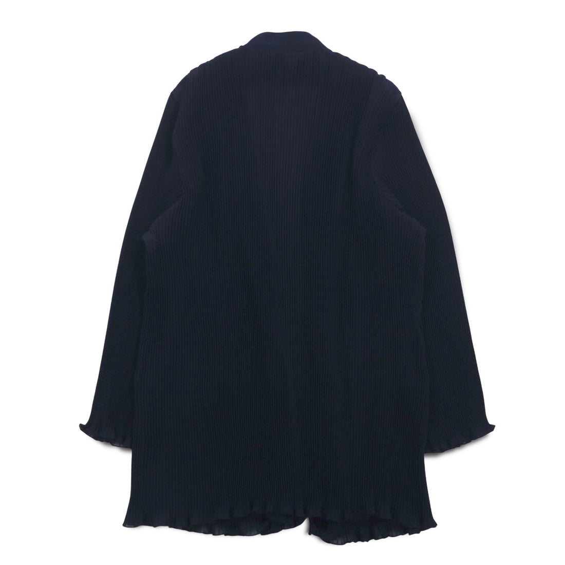 Vintage Pleated Sheer Cardigan プリーツ シアーカーディガン M ネイビー ポリエステル