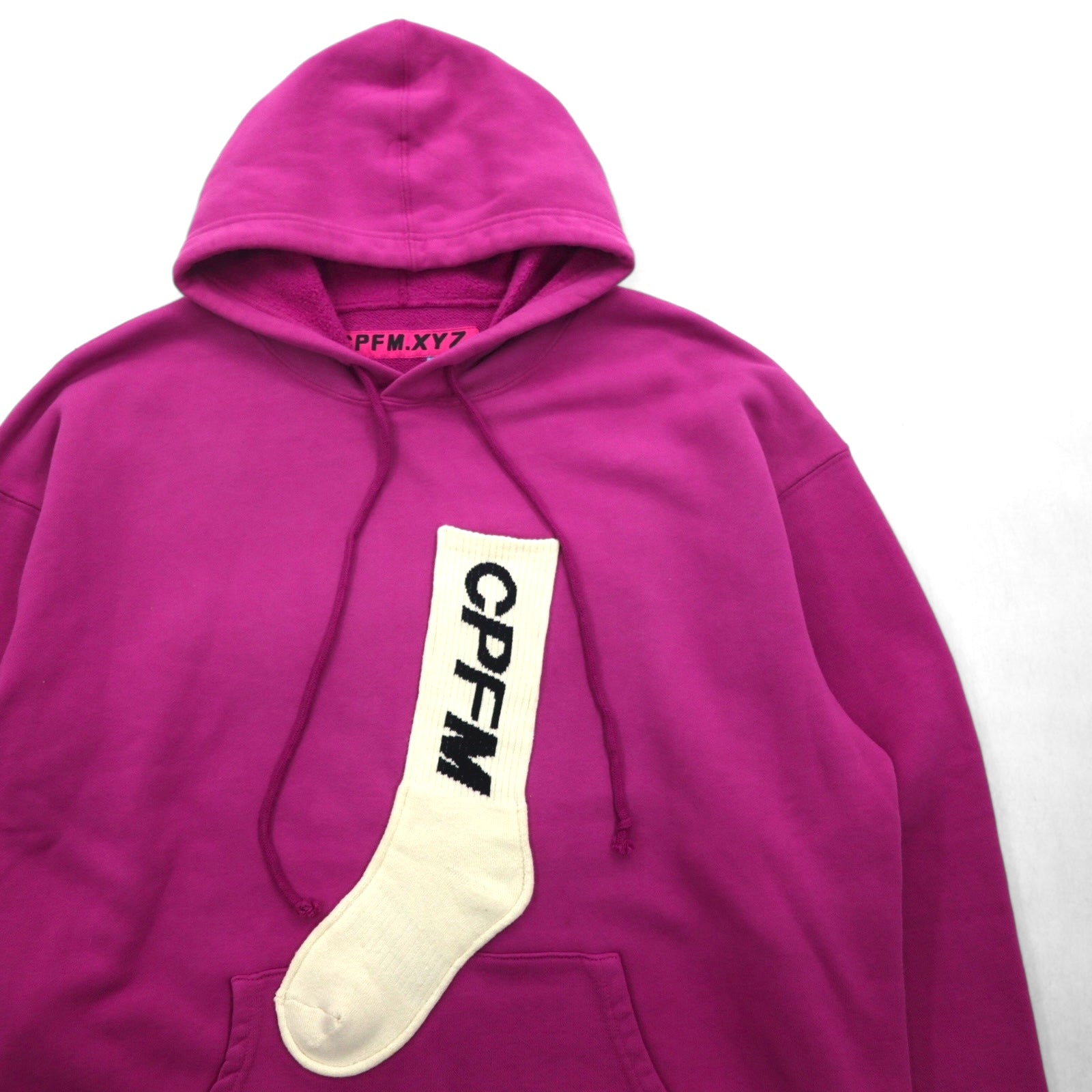 HUMAN MADE x CPFM Made in Japan SOCK HOODED PULLOVER Sock Hoodie, Size L, Purple, Cactus Plant Flea Market