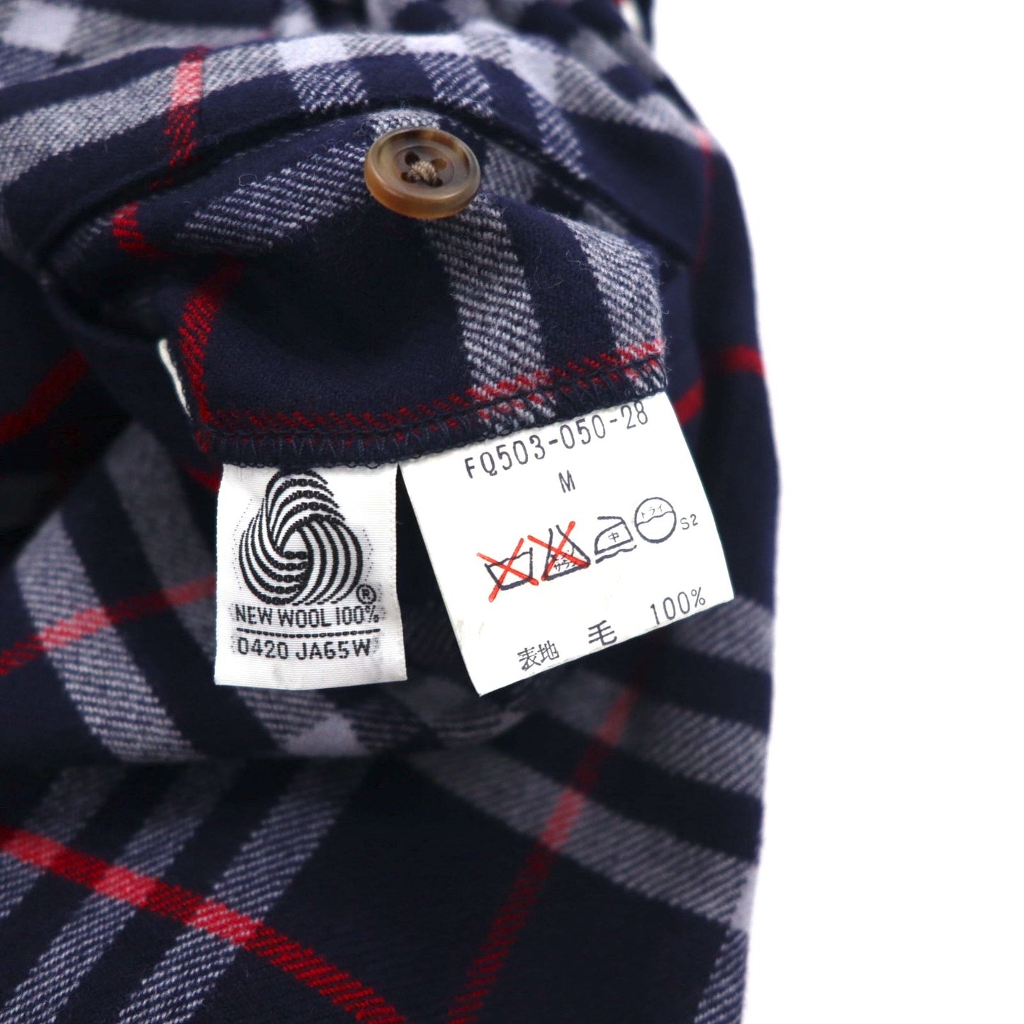 Burberrys ノバチェック タック イージー スラックスパンツ M ネイビー ウール 日本製