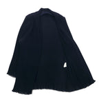 Vintage Pleated Sheer Cardigan プリーツ シアーカーディガン M ネイビー ポリエステル