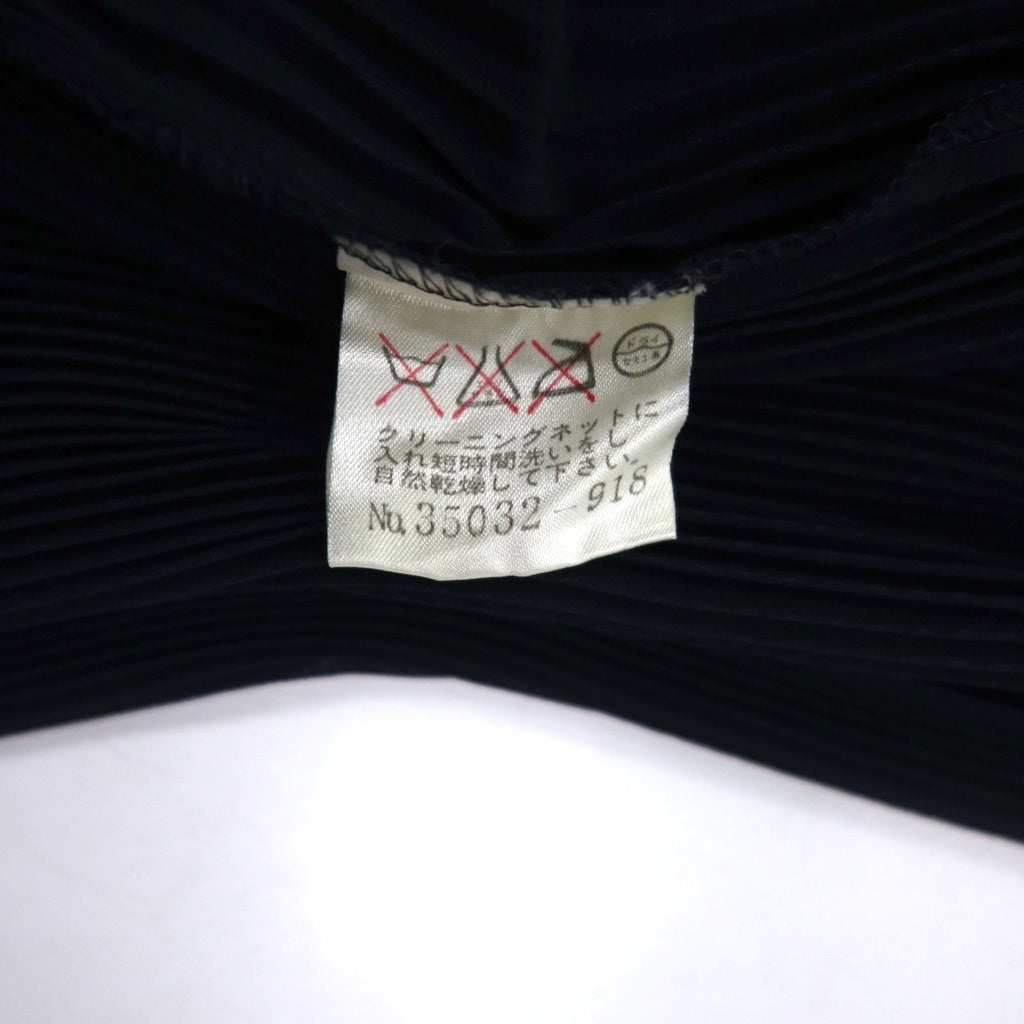 Vintage Pleated Sheer Cardigan プリーツ シアーカーディガン M ネイビー ポリエステル