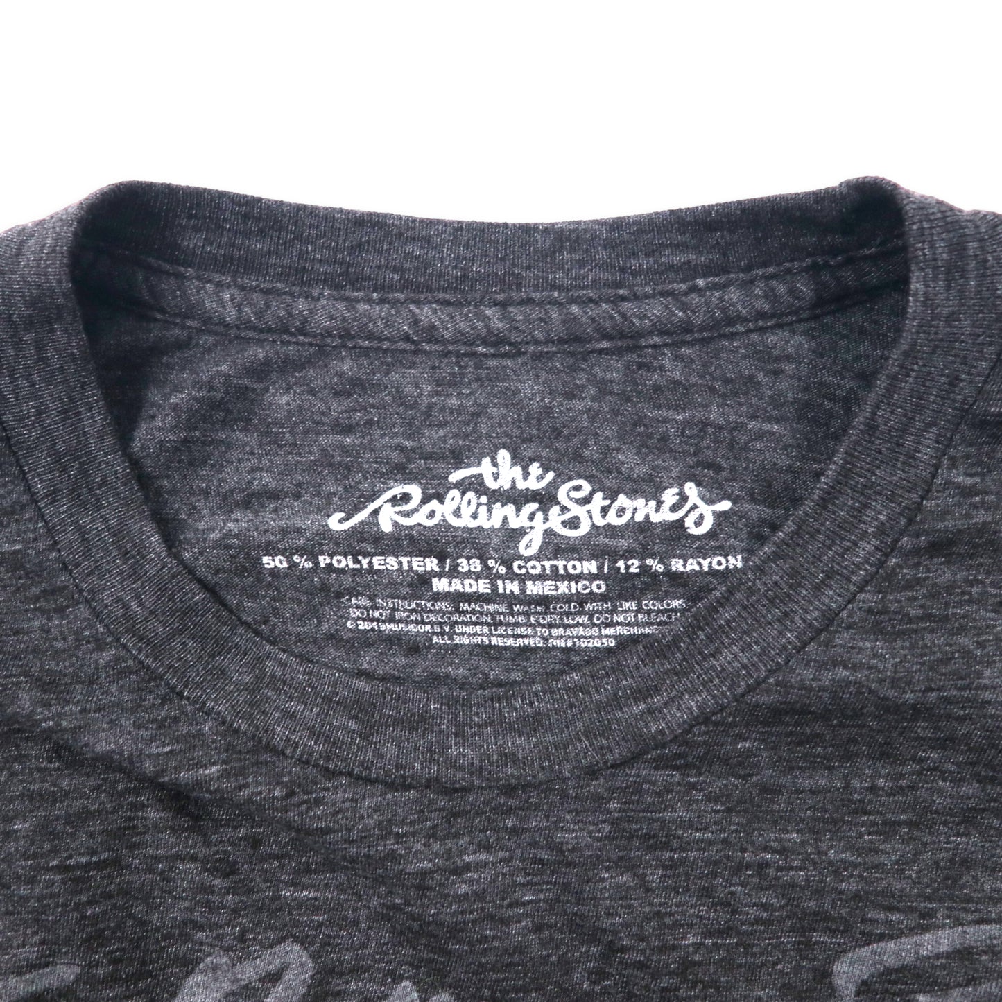 THE ROLLING STONES ローリングストーンズ バンドTシャツ L グレー コットン メキシコ製