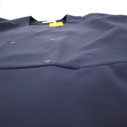 masterkey SONNY ノーカラージャケット バイカラー ダンボールニット M ネイビー ブラック MK22S-C-13 日本製 未使用品