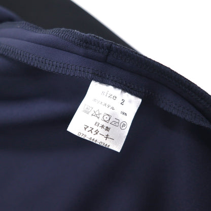 masterkey SONNY ノーカラージャケット バイカラー ダンボールニット M ネイビー ブラック MK22S-C-13 日本製 未使用品