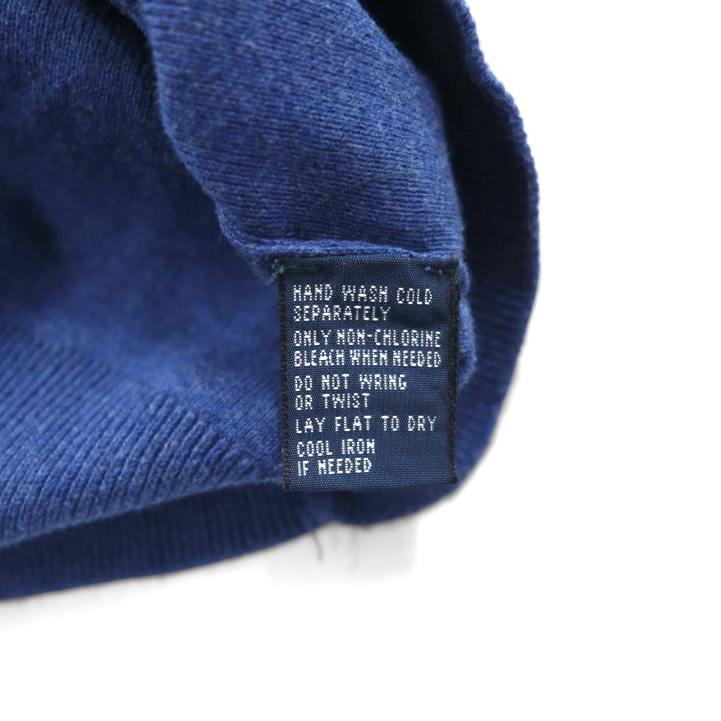 Polo Ralph Lauren 90s V-neck Pima cotton knit sweater, size M, blue, with small pony embroidery