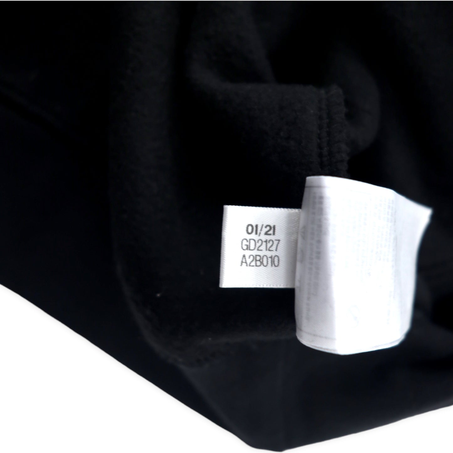 adidas originals 3ストライプ サークル パーカー 2XL ブラック コットン トレフォイルロゴ刺繍 ビッグサイズ GD2127