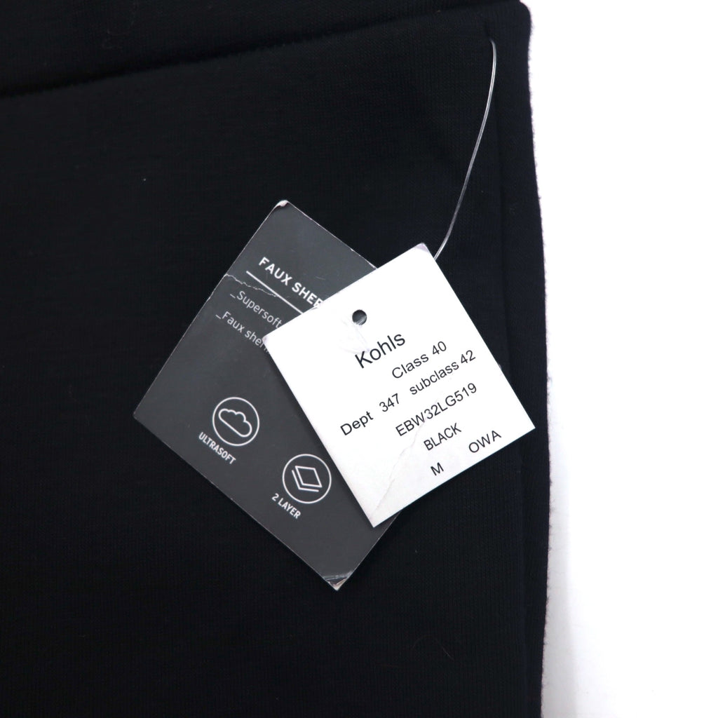 Eddie Bauer fleece lined sweatpants, M, black, polyester, unused