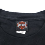 HARLEY DAVIDSON 両面プリント Tシャツ 2XL ブラック コットン ウルフ オオカミ アニマル ビッグサイズ