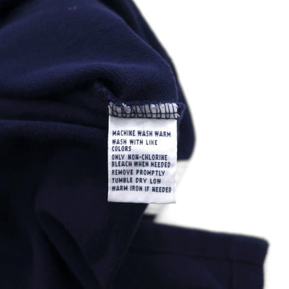 Polo by Ralph Lauren 90年代 ビッグポニー刺繍 ラインデザイン ポロシャツ L ネイビー コットン 鹿の子