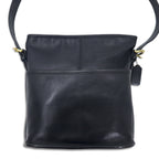 COACH USA shoulder bag black glove tanned leather cowhide 4153