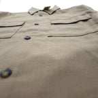 Eddie Bauer flannel shirt, size small, beige wool, double pocket, LS WOOL BLEND SHIRT JACKET 03-3854-1, unused