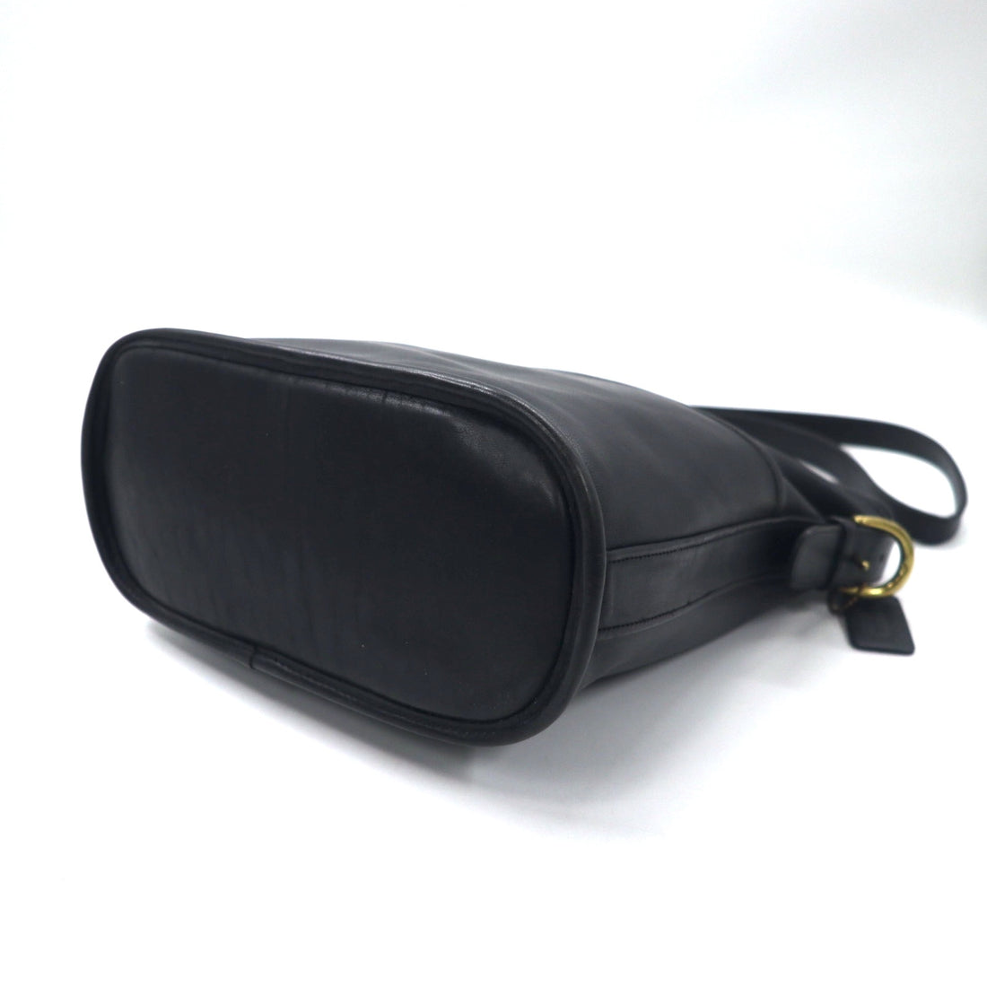 COACH USA shoulder bag black glove tanned leather cowhide 4153