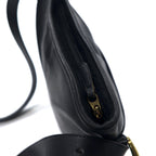 COACH USA shoulder bag black glove tanned leather cowhide 4153