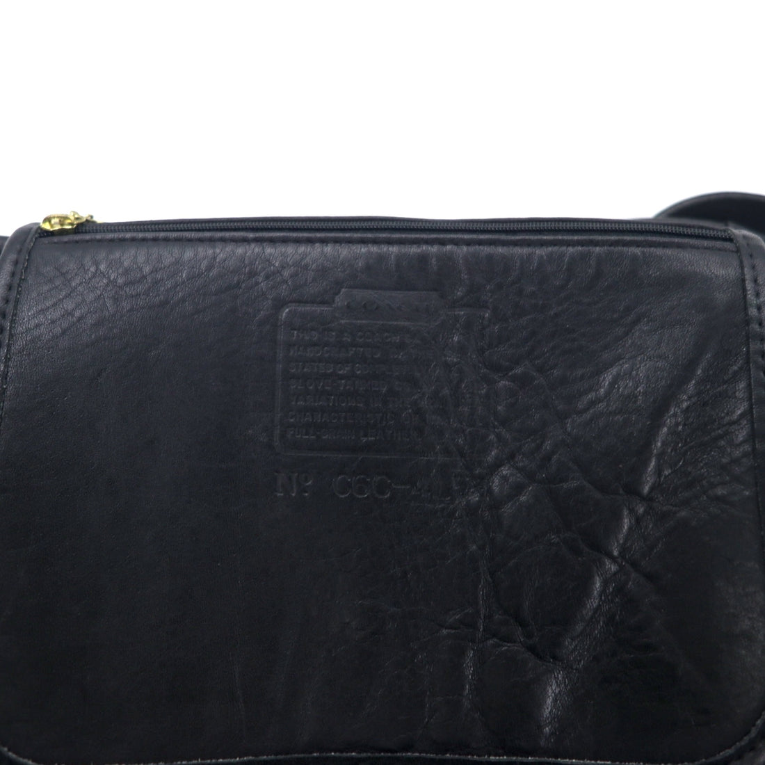 COACH USA shoulder bag black glove tanned leather cowhide 4153