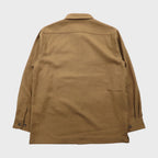 Eddie Bauer flannel shirt, size small, beige wool, double pocket, LS WOOL BLEND SHIRT JACKET 03-3854-1, unused