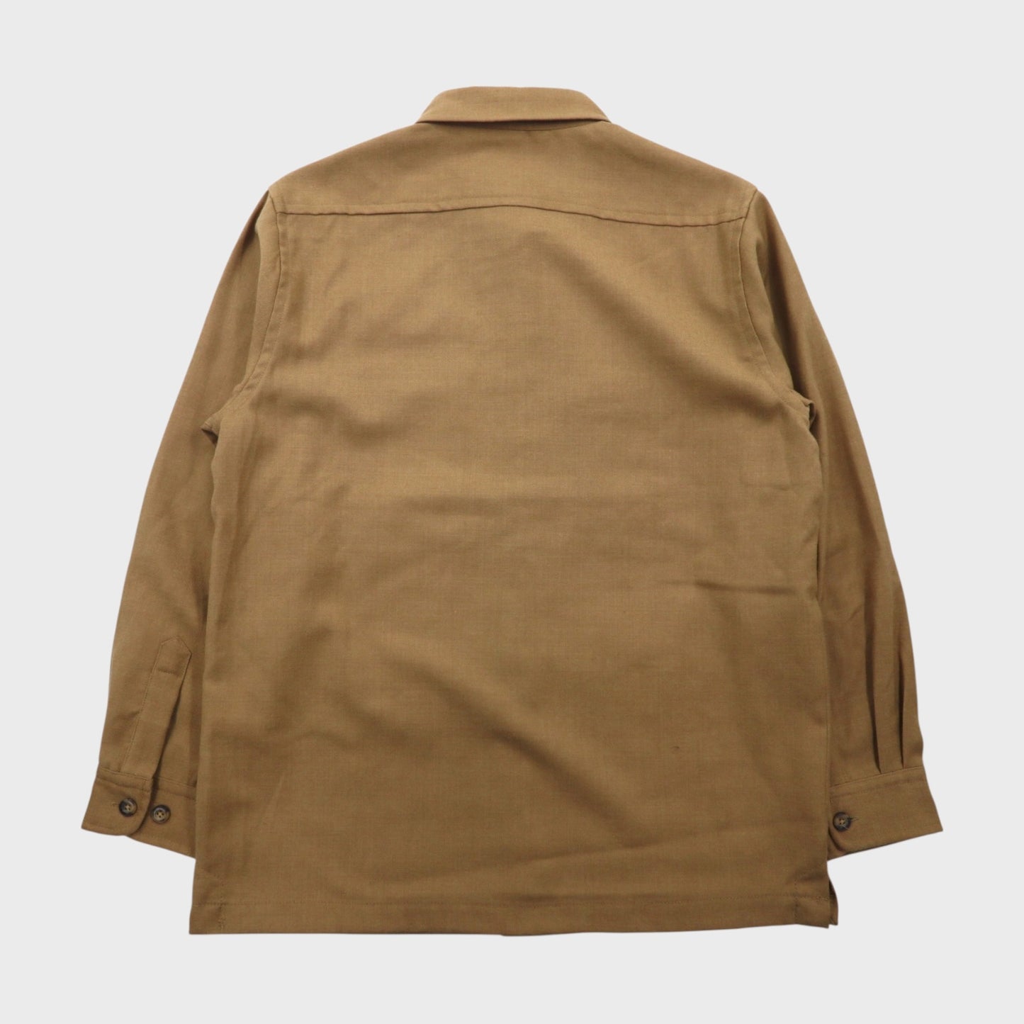 Eddie Bauer フランネルシャツ S ベージュ ウール ダブルポケット LS WOOL BLEND SHIRT JACKET 03-3854-1 未使用品