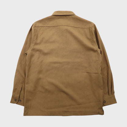 Eddie Bauer フランネルシャツ S ベージュ ウール ダブルポケット LS WOOL BLEND SHIRT JACKET 03-3854-1 未使用品