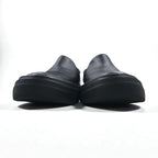 ATTACHMENT カーフレザー スリッポン スニーカー COW LEATHER SLIP-ON SNEAKERS 27-27.5cm ブラック 牛革