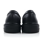 ATTACHMENT カーフレザー スリッポン スニーカー COW LEATHER SLIP-ON SNEAKERS 27-27.5cm ブラック 牛革