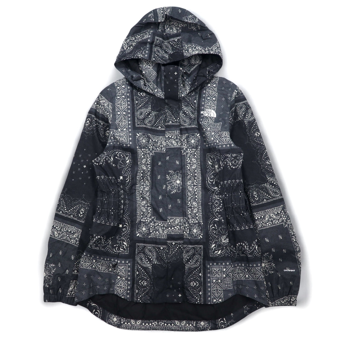 THE NORTH FACE RESOLVE PARKA II Mountain Parka M Black Bandana Paisley Pattern Polyester DRYVENT Waterproof US Standard