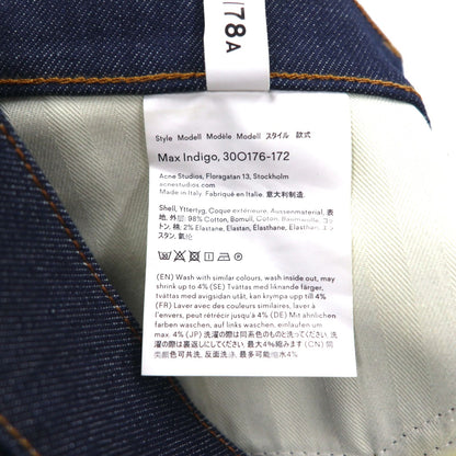 ACNE STUDIOS Bla Konst リジッド デニムパンツ S インディゴ ブルー MAX INDIGO イタリア製