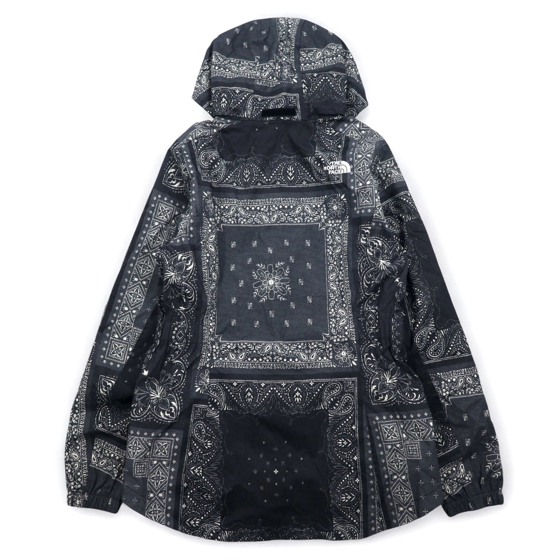THE NORTH FACE RESOLVE PARKA II Mountain Parka M Black Bandana Paisley Pattern Polyester DRYVENT Waterproof US Standard