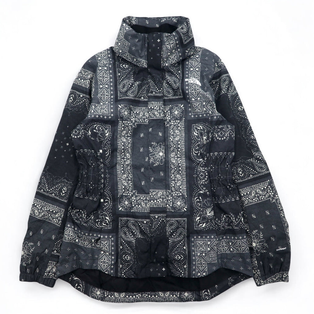THE NORTH FACE RESOLVE PARKA II Mountain Parka M Black Bandana Paisley Pattern Polyester DRYVENT Waterproof US Standard