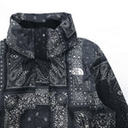 THE NORTH FACE RESOLVE PARKA II Mountain Parka M Black Bandana Paisley Pattern Polyester DRYVENT Waterproof US Standard