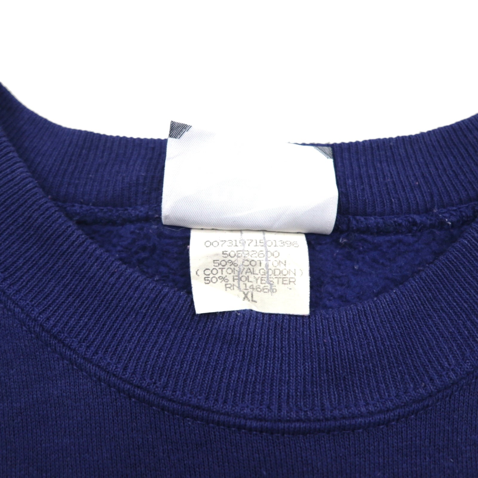 Lee 90s Made in USA Blank Sweatshirt, Size XL, Navy, Cotton, Solid Color