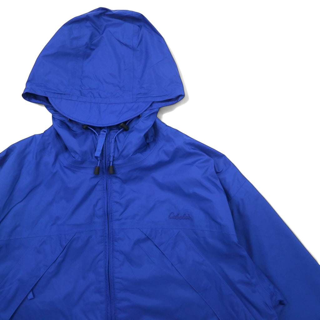 Cabela's Mountain Parka Shell Parka M Blue Nylon Packable Unused