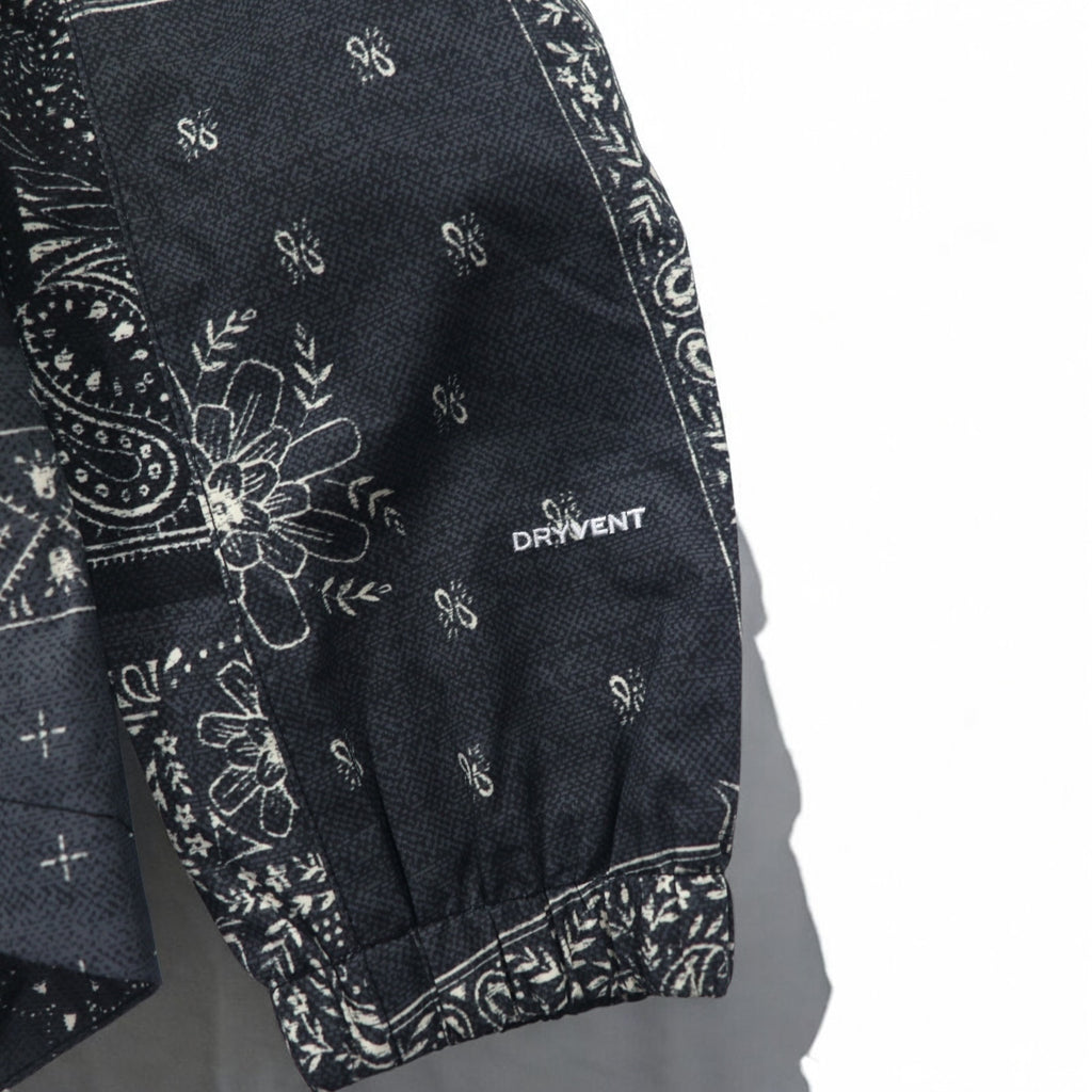 THE NORTH FACE RESOLVE PARKA II Mountain Parka M Black Bandana Paisley Pattern Polyester DRYVENT Waterproof US Standard