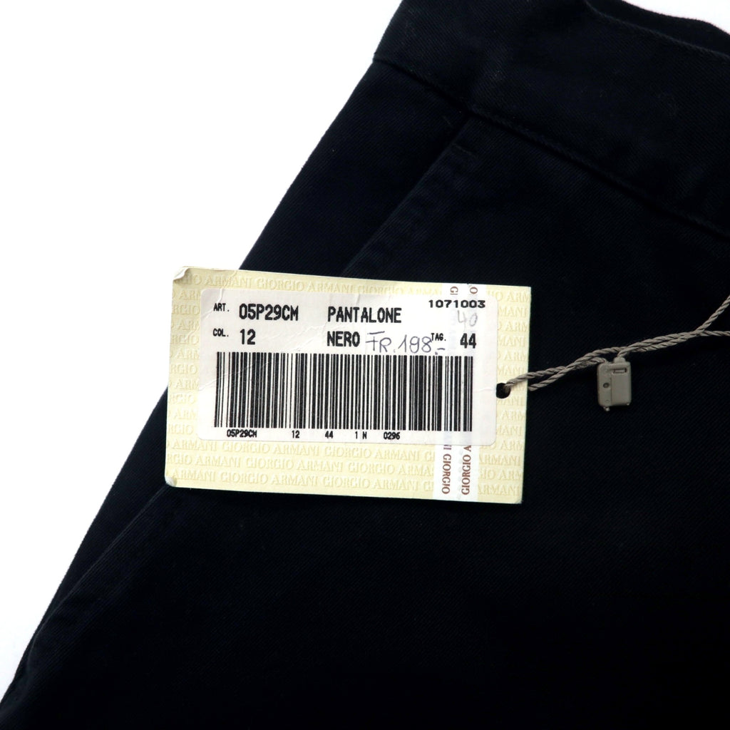 ARMANI JEANS Made in Italy Tapered Pants 44 Black Cotton 05P29CM PANTALONE Unused