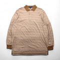POLO GOLF RALPH LAUREN Long Sleeve Polo Shirt, Rugby Shirt, XL, Beige Check