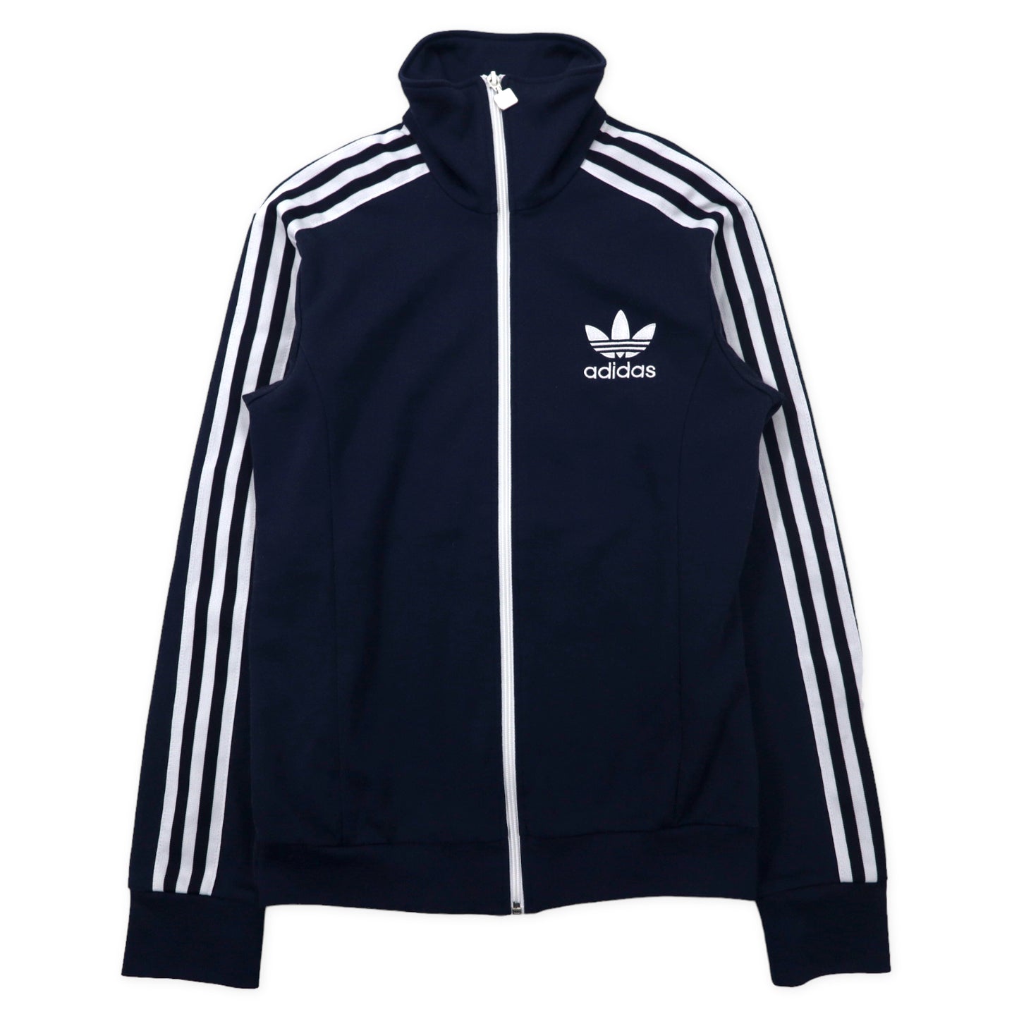 Adidas Originals Track Jacket High Neck Jersey S Navy 3 STRIPED Trefile  Logo Embroidery EUROPA TRACK TOP