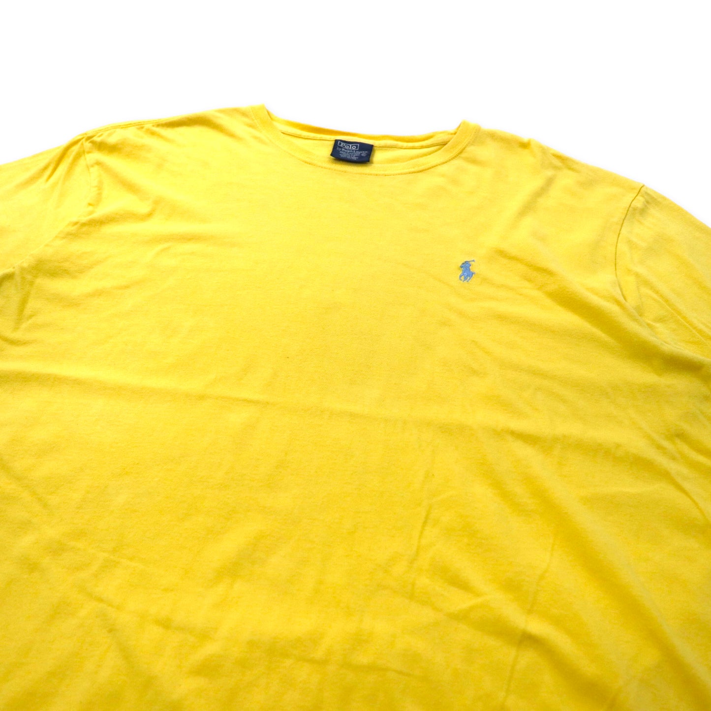 Polo by Ralph Lauren ワンポイントロゴTシャツ XL イエロー コットン スモールポニー刺繍 ビッグサイズ