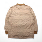 POLO GOLF RALPH LAUREN Long Sleeve Polo Shirt, Rugby Shirt, XL, Beige Check