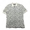Christian Dior MONSIEUR vintage all-over print polo shirt, size M, white cotton